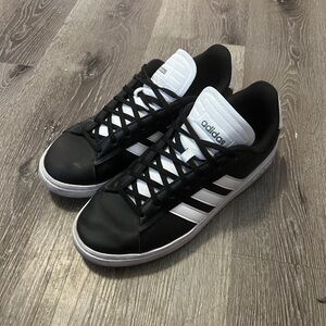 Adidas Black and White Low-Top Sneakers